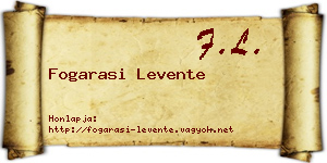 Fogarasi Levente névjegykártya
